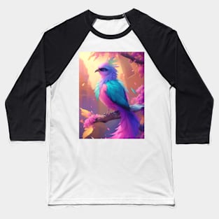 Colourful japanese bird on cherry blossom tree Baseball T-Shirt